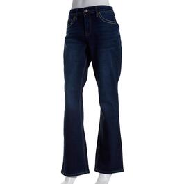 Womens Royalty Premium Bootcut Jeans w/Faux Back Pocket Flap