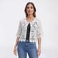 Womens Rabbit Rabbit Rabbit Elbow Sleeve Diamond Lace Shrug - image 1