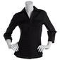 Womens Zac & Rachel Long Sleeve Pleat Front Knit To Fit Top - image 4