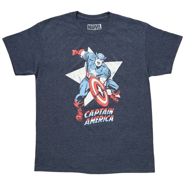 Young Mens Marvel Captain America Short Sleeve Graphic Tee - image 