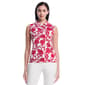 Petite Rafaella(R) Sleeveless Ruffle Trim Botanical Reverie Polo - image 1