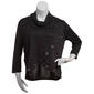 Womens Notations Layered Cowl Neck Sweater w/Grommet Detail - image 1