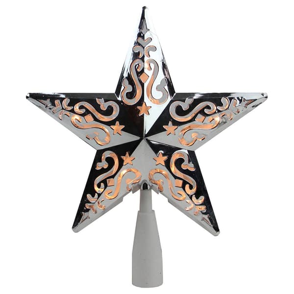 Northlight Seasonal 8.5in. Silver Star Tree Topper - image 