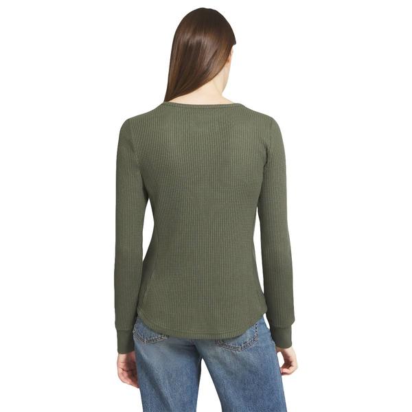 Womens LANDS’ END® Long Sleeve Waffle Henley Tee