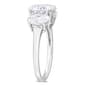 Sterling Silver 4ctw. White Moissanite Three-Stone Ring - image 3