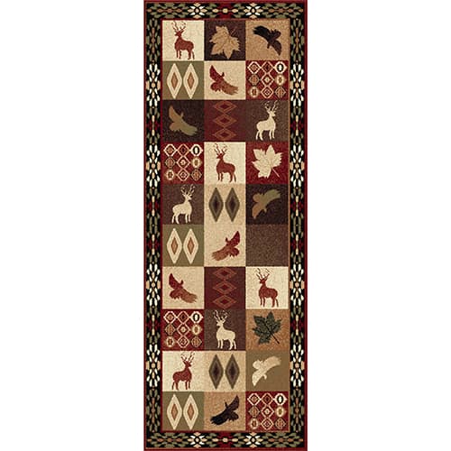 Tayse Nature Diamond Deer Lodge Runner - Multi - image 