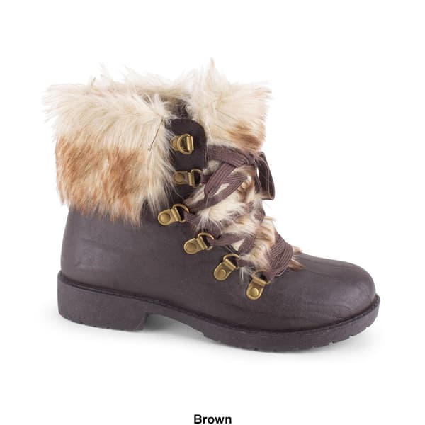 Womens Wanted Stratton Fur Trim Alpine Ankle Boots