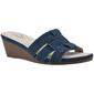 Womens Cliffs by White Mountain Candyce Wedge Sandals - Denim - image 1