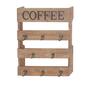 9th & Pike&#174; Wood Coffee Wall Storage Shelf with Iron Hooks - image 4
