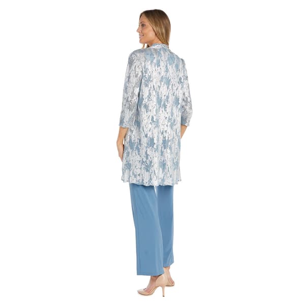 Petite R&M Richards 3pc. Foil Jacquard Straight Leg Pant Set - image 