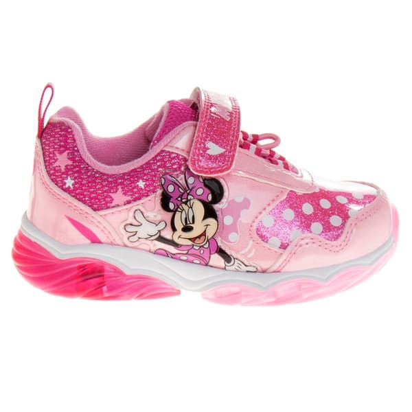 Little Girls Disney Minnie Mouse Pink Light-Up Fashion Sneakers