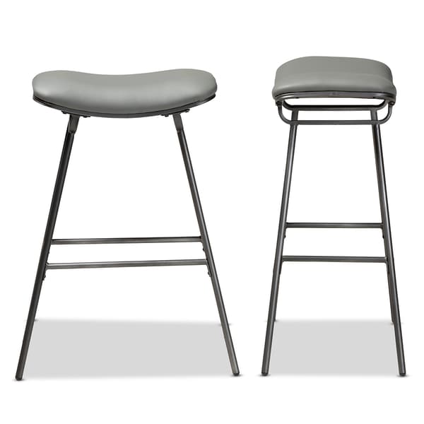 Baxton Studio Jette 2 Piece Bar Stool Set