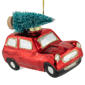 Northlight Station Wagon with Tree Glass Christmas Ornament - image 5
