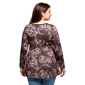 Plus Size 24/7 Comfort Apparel Brown Floral Tunic Top - image 3
