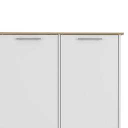 FM FURNITURE Carnation White Kitchen Island