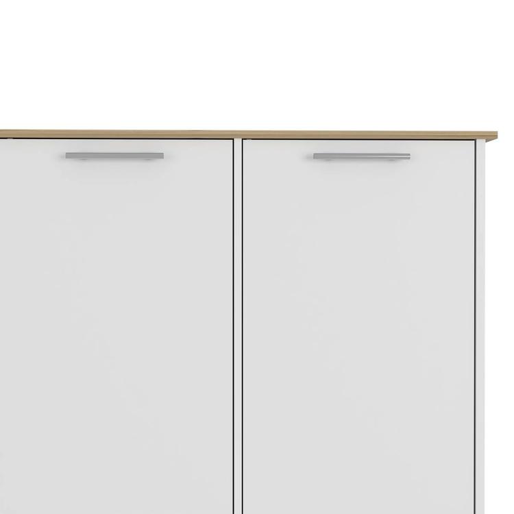 FM FURNITURE Carnation White Kitchen Island