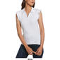 Womens Rafaella® Ruffle Cap Sleeve Solid Luxe Rib Solid Top - image 4