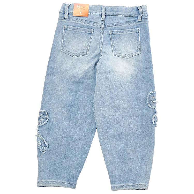 Girls (4-6x) YMI® Bow Patch Barrel Jeans