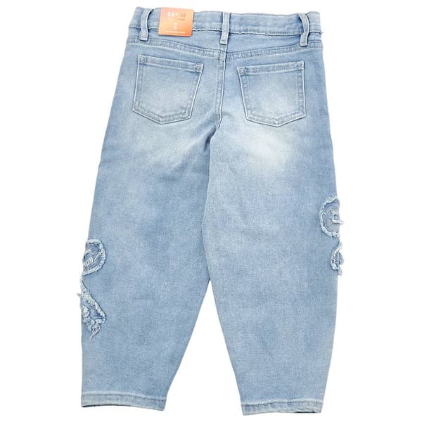 Girls (4-6x) YMI® Bow Patch Barrel Jeans