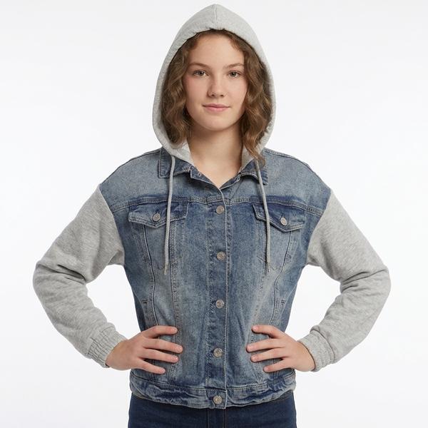 Juniors Wallflower Dreamer 2Fer Hoodie Jacket - image 