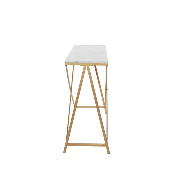 9th & Pike® White Metal Contemporary Console Table