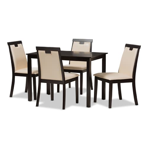 Baxton Studio Evelyn 5pc. Dining Set