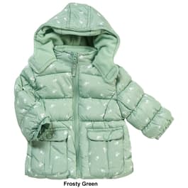 Baby Girl &#40;12-24M&#41; Pink Platinum&#174; Floral Print Puffer Jacket