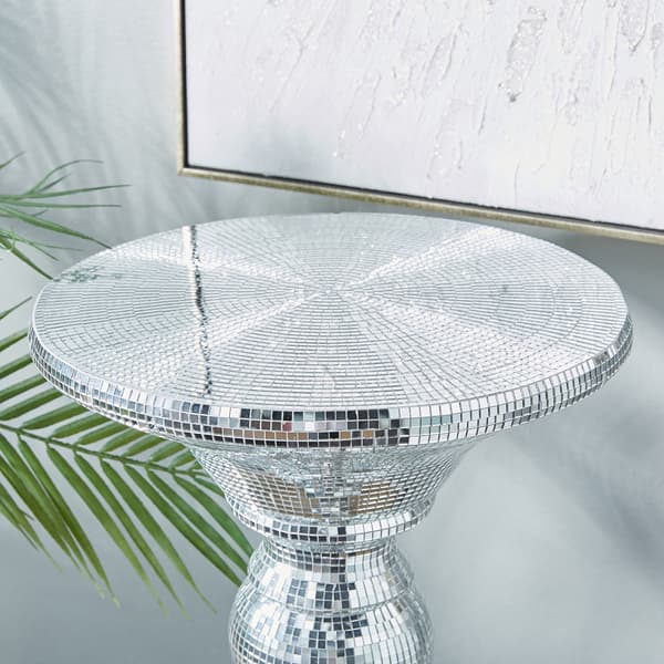 9th & Pike&#174; Glam Colomn Pedestal Accent table