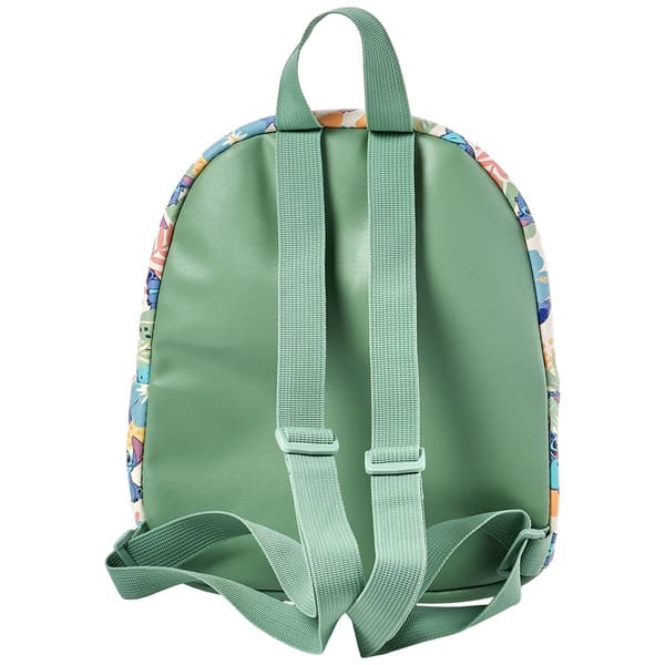 Womens Disney Stitch Green Tropical Mini Backpack