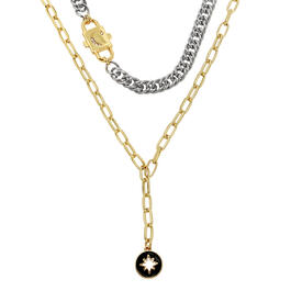 Steve Madden Mixed Chain Star Charm Necklace