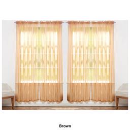 J&V Textiles Sheer Rod Pocket Curtain Panels