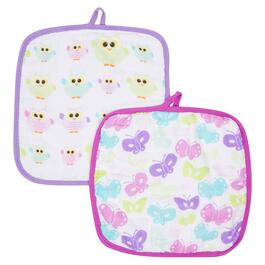 MiracleWare&#40;R&#41; 2-Pack Butterfly & Owl Washcloths