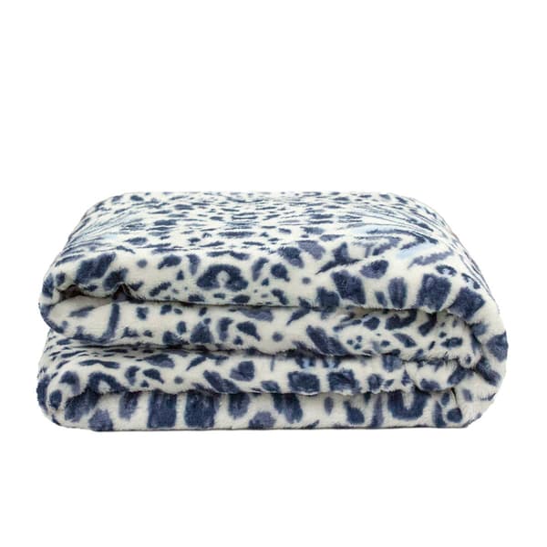 Mantolok Reversible Sherpa Velvet Leopard Throw