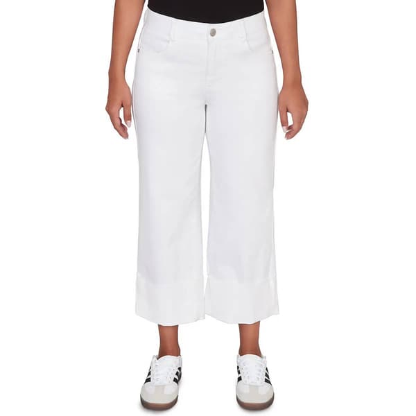 Womens Ruby Rd. Renaissance Romance Cuffed Wide Leg Jeans