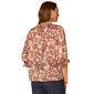 Womens Democracy 3/4 Smock Sleeve Floral Paisley Tie Neck Blouse - image 2