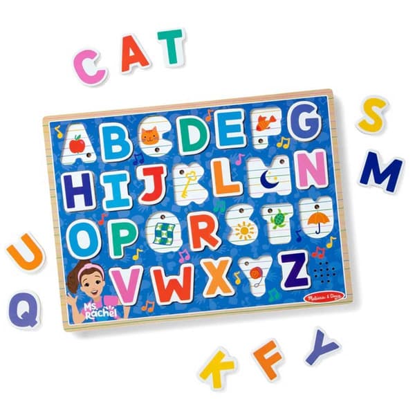 Melissa & Doug&#40;R&#41; Ms. Rachel&#40;tm&#41; Wooden Phonics Alphabet Sound Puzzle - image 