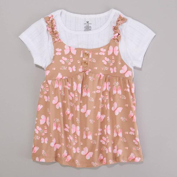 Girls (7-16) One Step Up Butterfly 2Fer Mock Tee &amp; Yummy Top - image 
