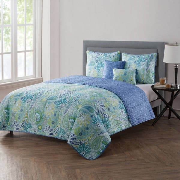 VCNY Home Harmony Reversible Paisley Quilt Set - King