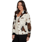 Womens Skye''s the Limit Wild Romance Cow Print Faux Fur Jacket - image 3