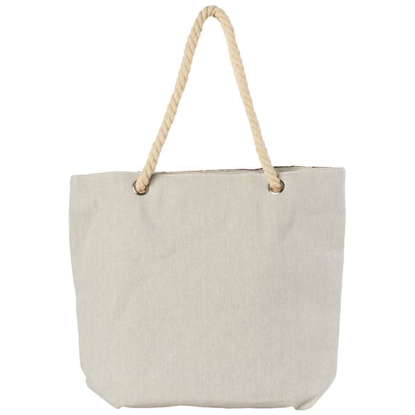 Renshun Rope Handle Floral Tapestry Tote