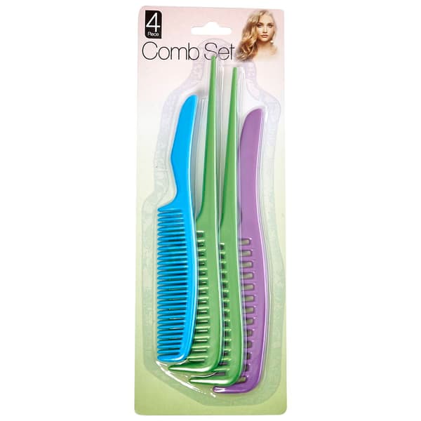 4pc. Long Handle Comb Set - image 