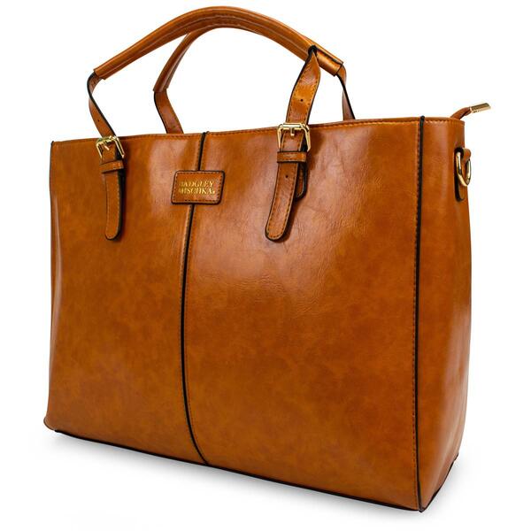 Badgley Mischka Julia Vegan Leather Tote Weekender Travel Bag - image 