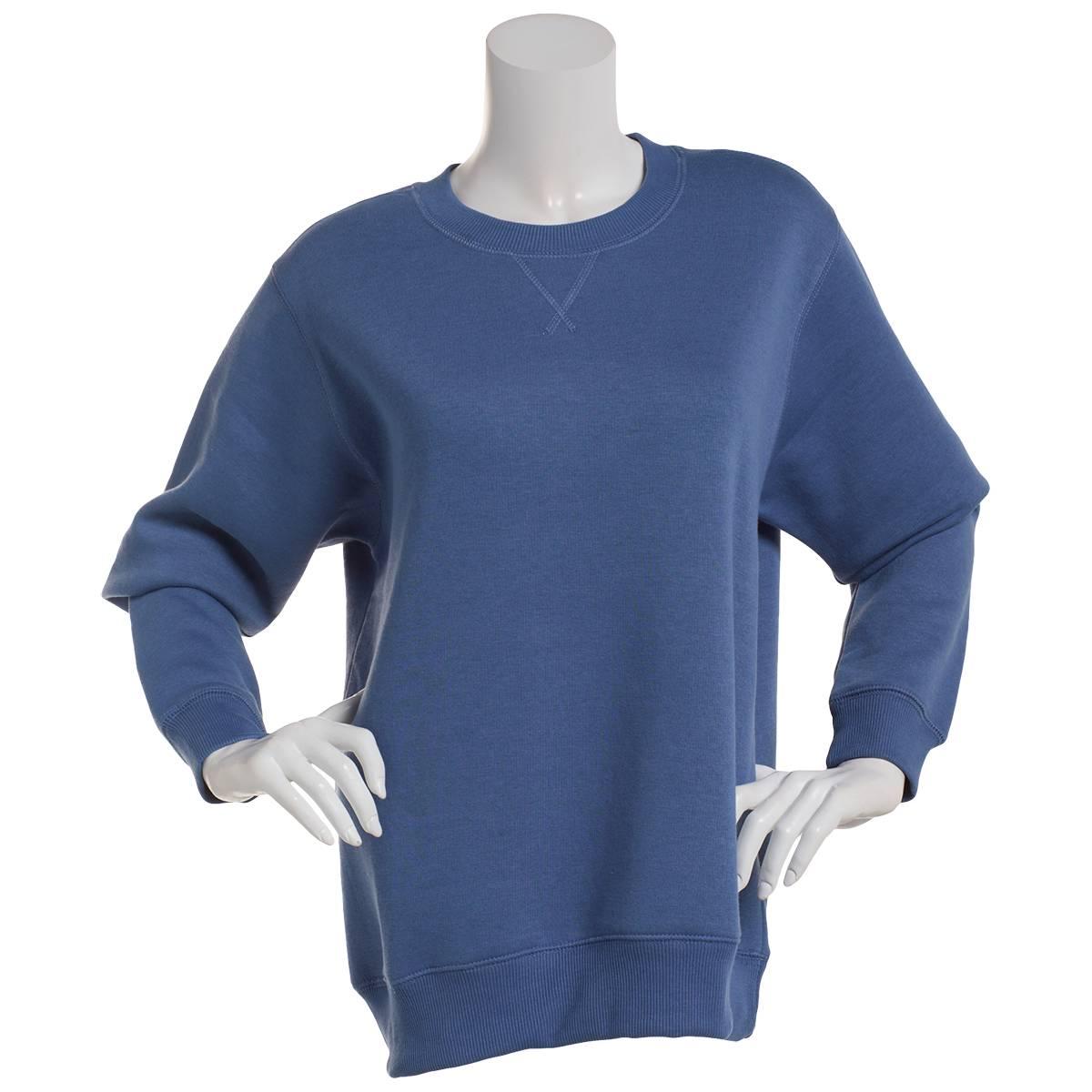 Womens Starting Point® Ultrasoft Fleece Crew Neck Sweatshirt, Bijou Blue, S