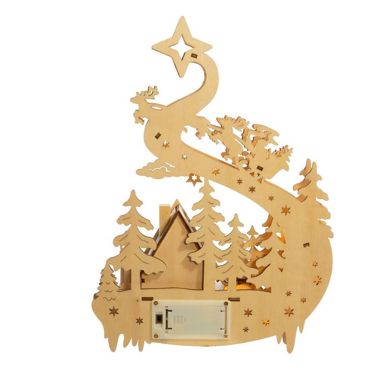 Kurt S. Adler 11.8in. Light Up Wooden Christmas Village