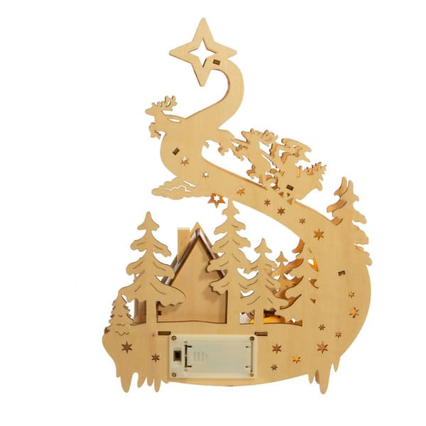 Kurt S. Adler 11.8in. Light Up Wooden Christmas Village