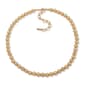 Nine West Gold-Tone Crystal Stripped Pave Ball Collar Necklace - image 1