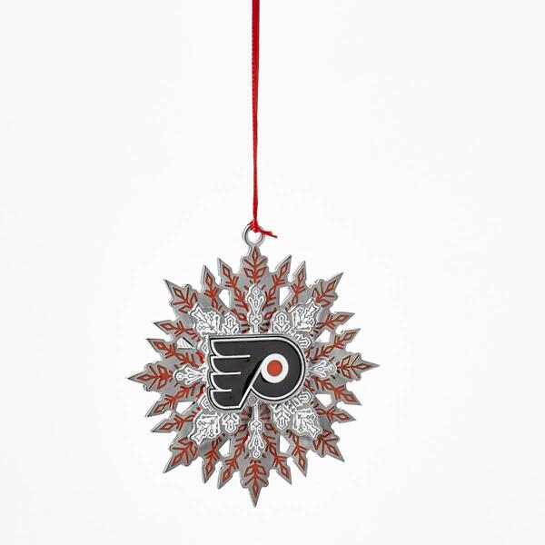 Philadelphia Flyers Snowflake Christmas Ornament - image 