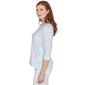 Womens Hearts of Palm Aqua Fresh 3/4 Sleeve Palm Tree Tee - image 4
