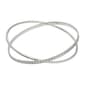 Beaded Sterling Silver Crisscross Bangle Bracelet - image 1