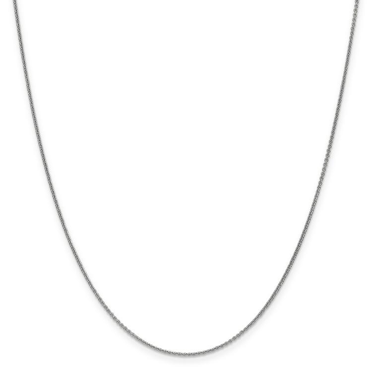 Unisex Gold Classics(tm) 1mm. 14k White Gold Cable 14in. Necklace